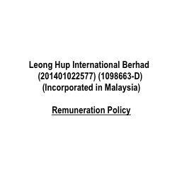 Remuneration Policy