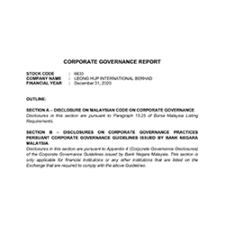 Corporate Governance Report 2020